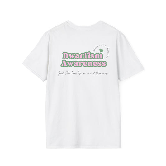 Adult Unisex short sleeve tee (Pink/white)